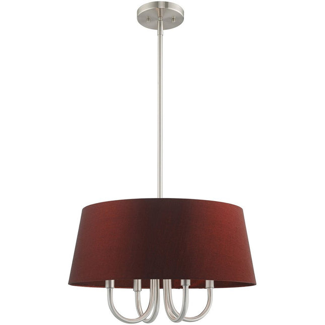 Four Light Dimmable Chandelier With Shades HomeRoots