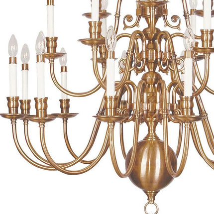 Brass Multi Light Metal Dimmable Chandelier With Shades