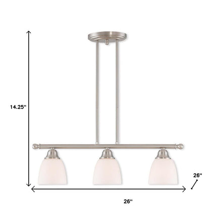 Three Light Dimmable Chandelier With Shades HomeRoots