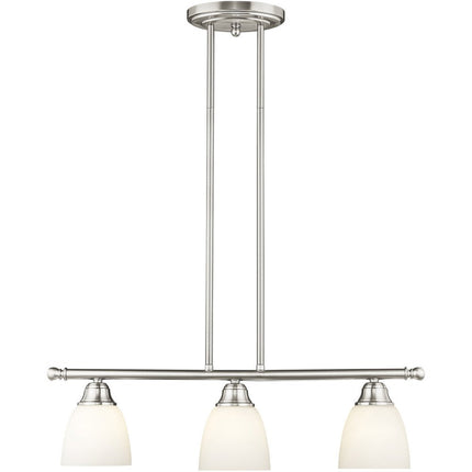 Three Light Dimmable Chandelier With Shades HomeRoots