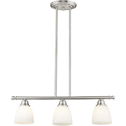 Three Light Dimmable Chandelier With Shades HomeRoots