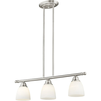 Three Light Dimmable Chandelier With Shades HomeRoots