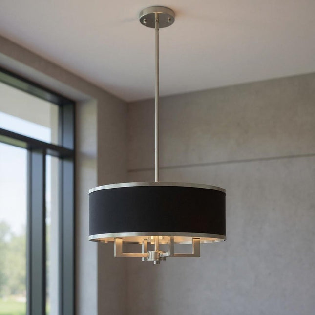 Four Light Dimmable Chandelier With Shades HomeRoots