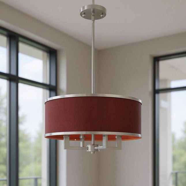 Four Light Dimmable Chandelier With Shades HomeRoots