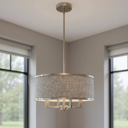 Four Light Dimmable Chandelier With Shades HomeRoots