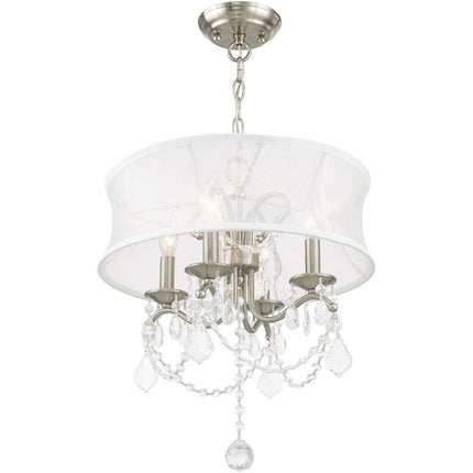 Four Light Dimmable Chandelier With Shades HomeRoots