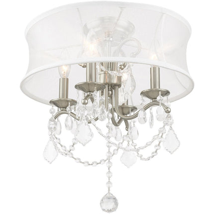 Four Light Dimmable Chandelier With Shades HomeRoots