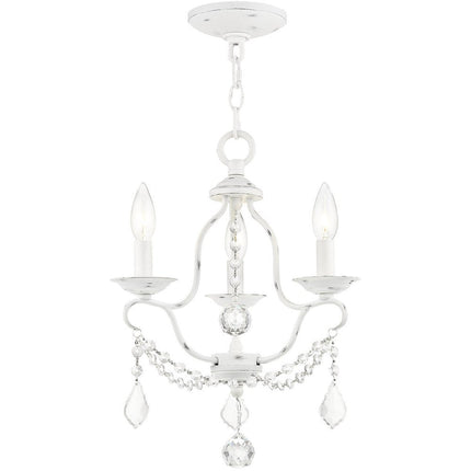 Three Light Dimmable Chandelier With Shades HomeRoots