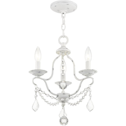 Three Light Dimmable Chandelier With Shades HomeRoots