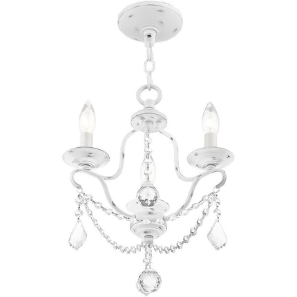 Three Light Dimmable Chandelier With Shades HomeRoots