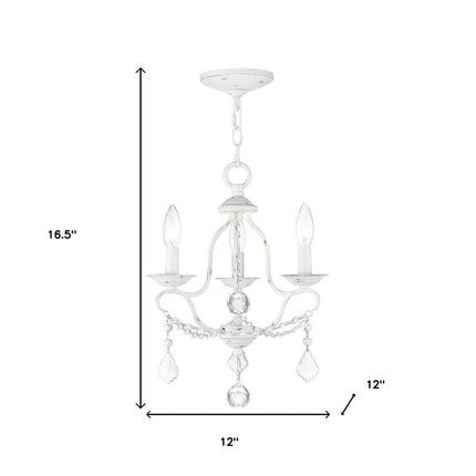 Three Light Dimmable Chandelier With Shades HomeRoots