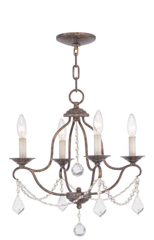 Four Light Dimmable Chandelier With Shades HomeRoots