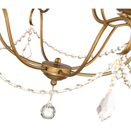 Six Light Dimmable Chandelier With Shades HomeRoots