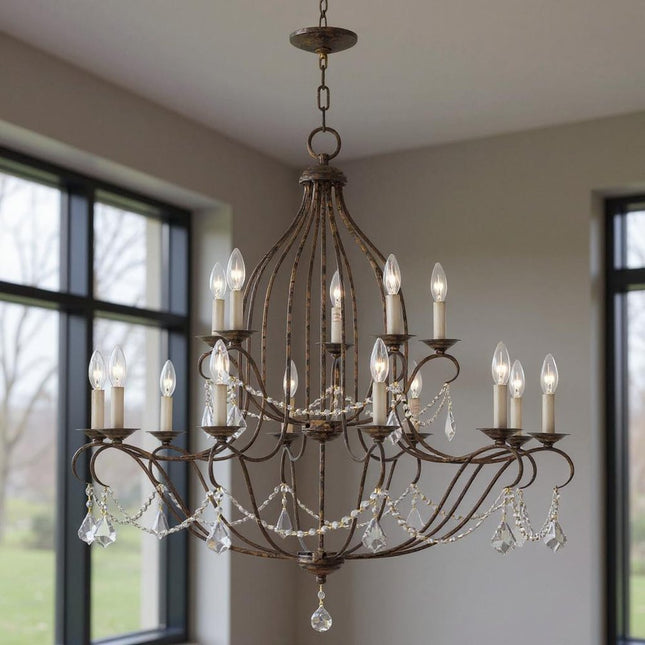Multi Light Dimmable Chandelier With Shades HomeRoots