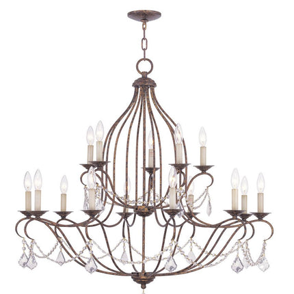 Bronze Multi Light Metal Dimmable Chandelier With Shades