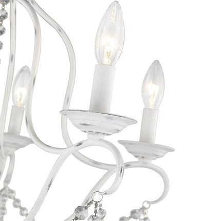 Five Light Dimmable Chandelier With Shades HomeRoots
