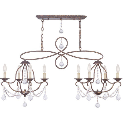 Eight Light Dimmable Chandelier With Shades HomeRoots