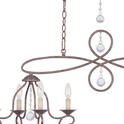 Eight Light Dimmable Chandelier With Shades HomeRoots