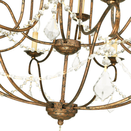 Twelve Light Dimmable Chandelier With Shades HomeRoots