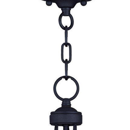 Black Three Light Dimmable Chandelier With Shades HomeRoots