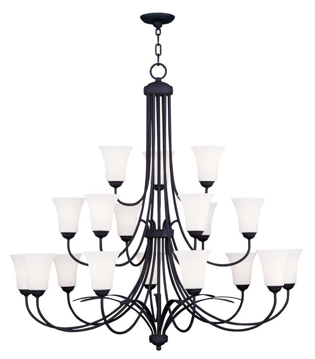 Black Multi Light Metal Dimmable Chandelier With Shades HomeRoots
