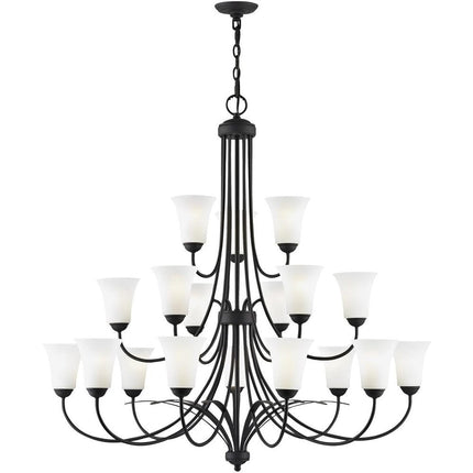 Black Multi Light Dimmable Chandelier With Shades HomeRoots