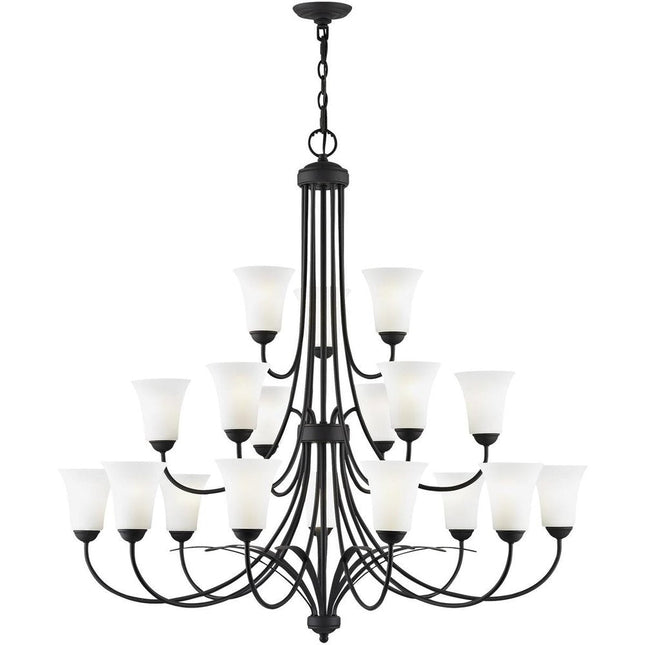 Black Multi Light Metal Dimmable Chandelier With Shades HomeRoots