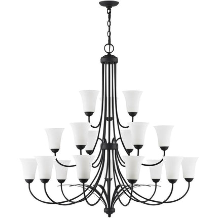 Black Multi Light Dimmable Chandelier With Shades HomeRoots