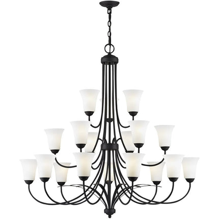 Black Multi Light Dimmable Chandelier With Shades HomeRoots