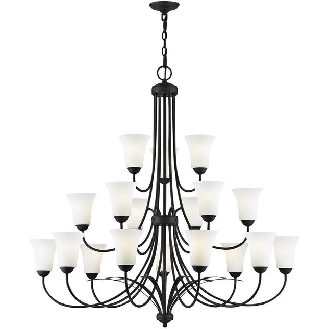 Black Multi Light Dimmable Chandelier With Shades HomeRoots