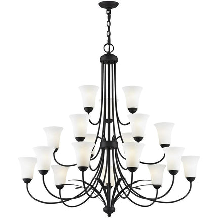 Black Multi Light Dimmable Chandelier With Shades HomeRoots