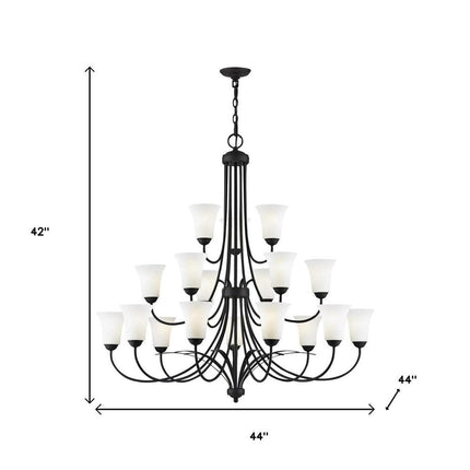 Black Multi Light Dimmable Chandelier With Shades HomeRoots