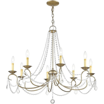 Eight Light Dimmable Chandelier With Shades HomeRoots