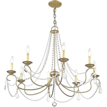 Eight Light Dimmable Chandelier With Shades HomeRoots