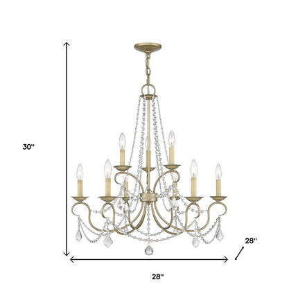 Nine Light Dimmable Chandelier With Shades HomeRoots