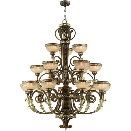 Bronze Multi Light Metal Dimmable Chandelier With Shades