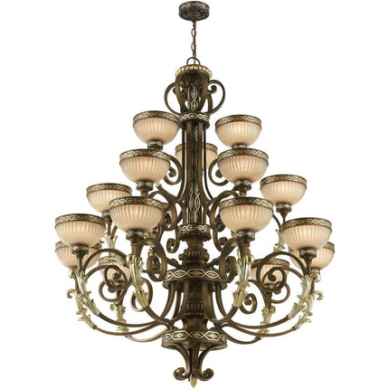 Bronze Multi Light Metal Dimmable Chandelier With Shades