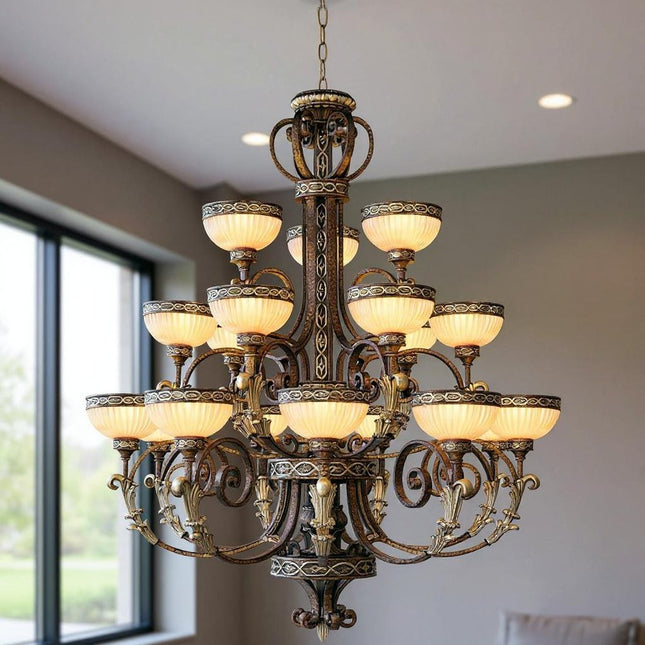 Multi Light Dimmable Chandelier With Shades HomeRoots