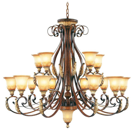Bronze Multi Light Metal Dimmable Chandelier With Shades