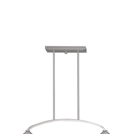 Nickel Two Light Metal Dimmable Chandelier With Shades HomeRoots