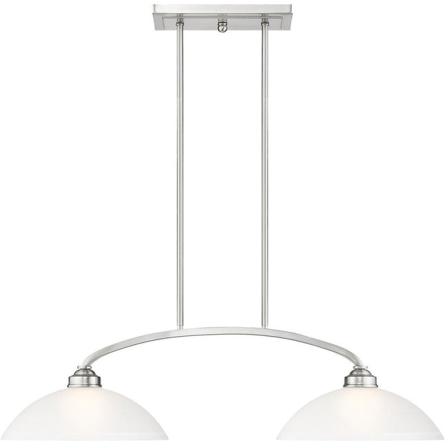 Two Light Dimmable Chandelier With Shades HomeRoots