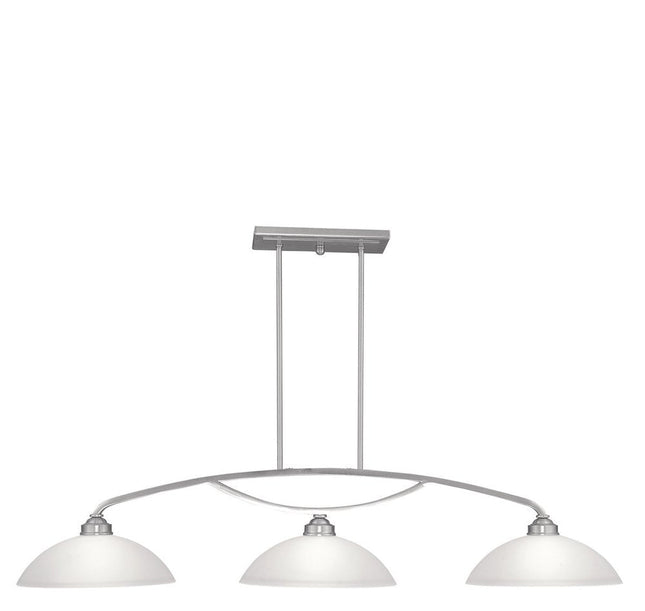 Nickel Three Light Metal Dimmable Chandelier With Shades HomeRoots