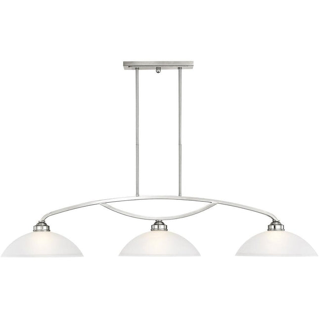 Nickel Three Light Metal Dimmable Chandelier With Shades HomeRoots