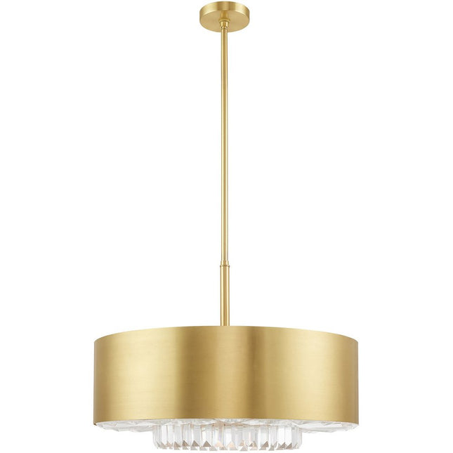 Six Light Dimmable Chandelier With Shades HomeRoots