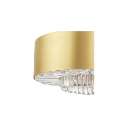 Brass Six Light Metal Dimmable Chandelier With Shades