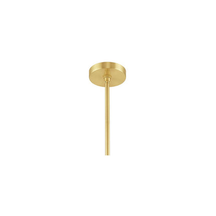 Brass Six Light Metal Dimmable Chandelier With Shades