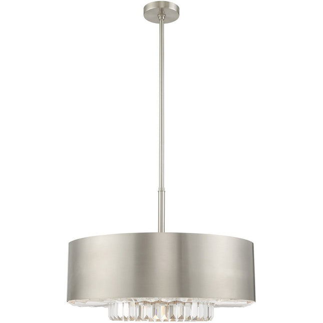 Six Light Dimmable Chandelier With Shades HomeRoots