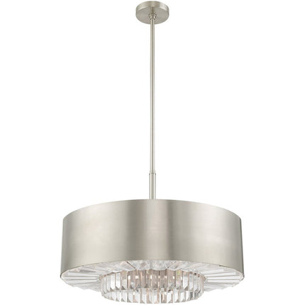 Six Light Dimmable Chandelier With Shades HomeRoots