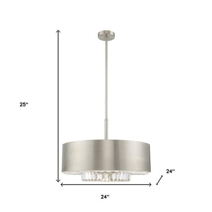 Six Light Dimmable Chandelier With Shades HomeRoots