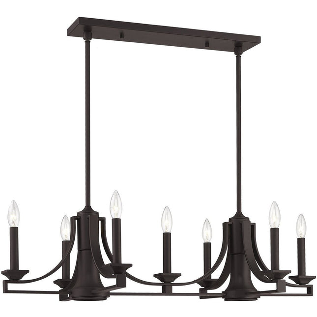 Bronze Nine Light Dimmable Chandelier With Shades HomeRoots